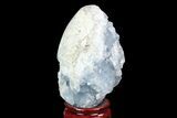 Crystal Filled Celestine (Celestite) Egg Geode - Madagascar #100029-3